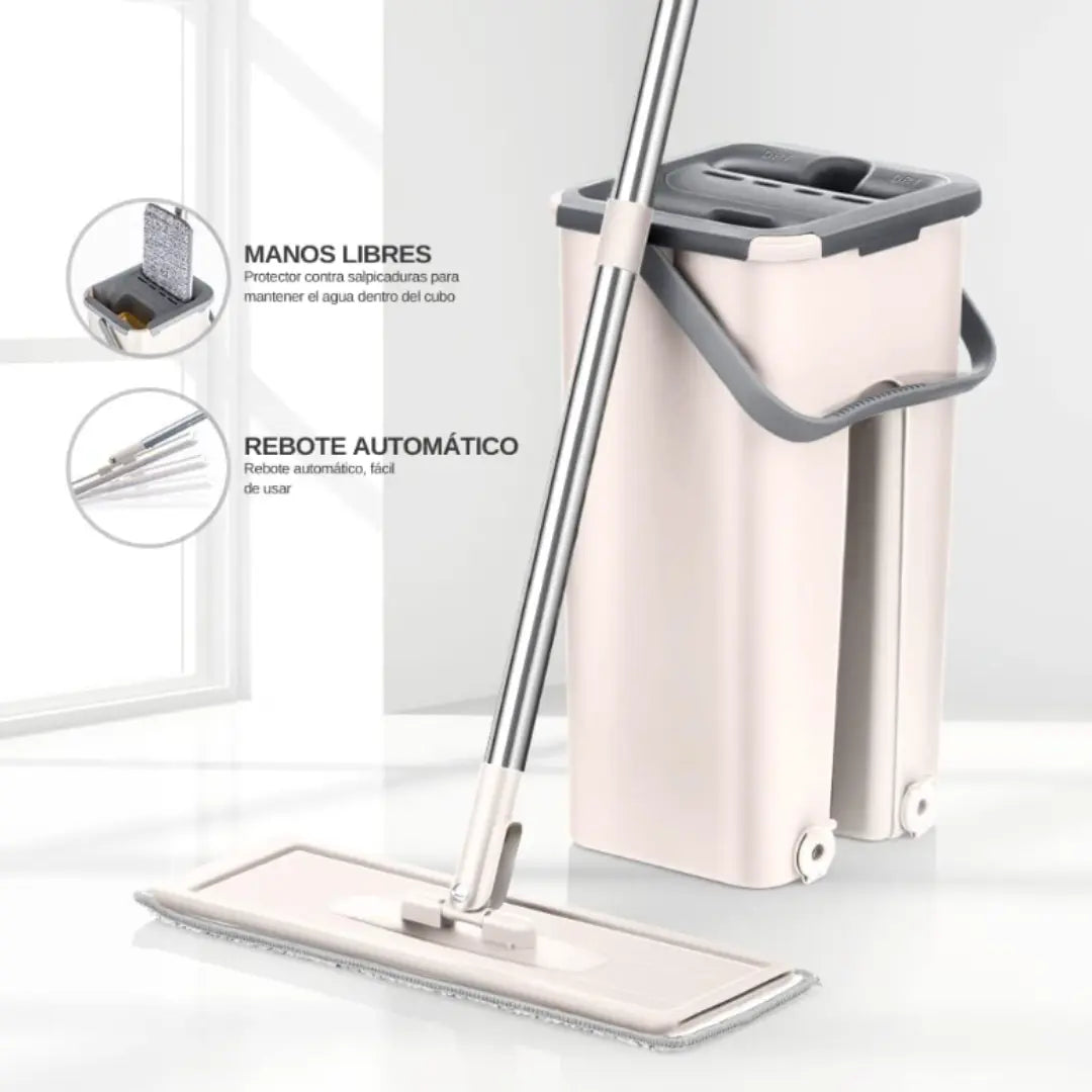 MOPA FREGONA 360° + CUBO + 3 RECAMBIOS GRATIS