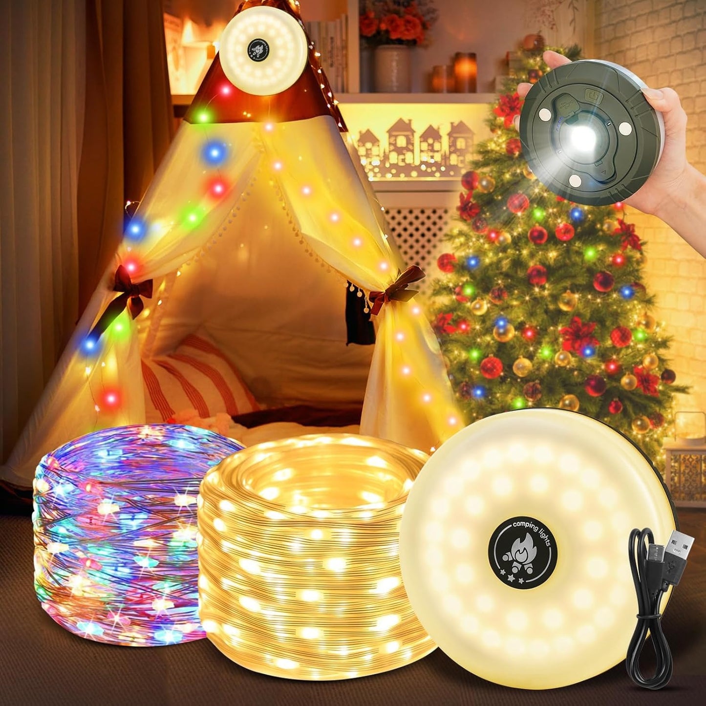 🌟 Luces LED Navideñas 10M – Ilumina la Magia de tu Navidad 🎄