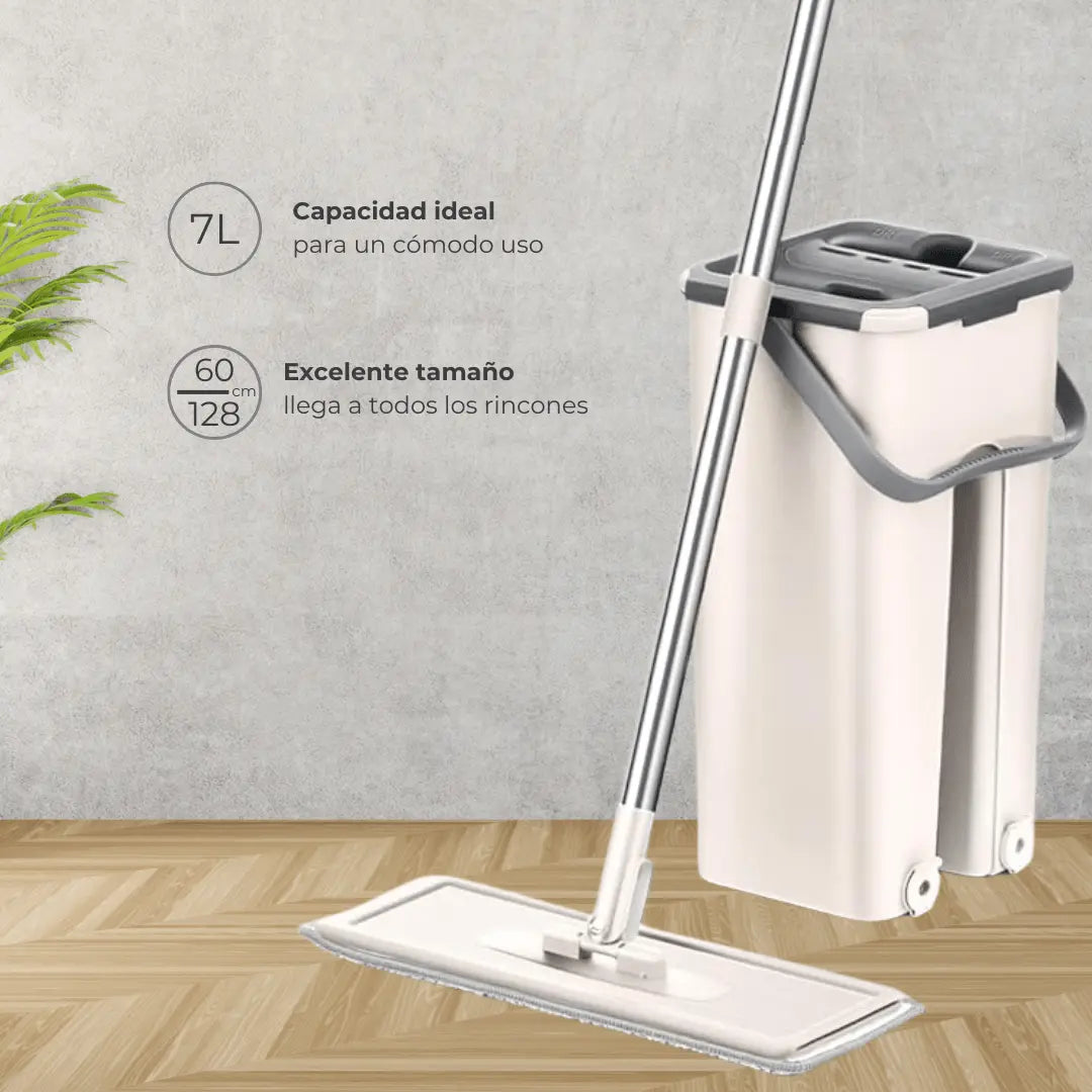 MOPA FREGONA 360° + CUBO + 3 RECAMBIOS GRATIS