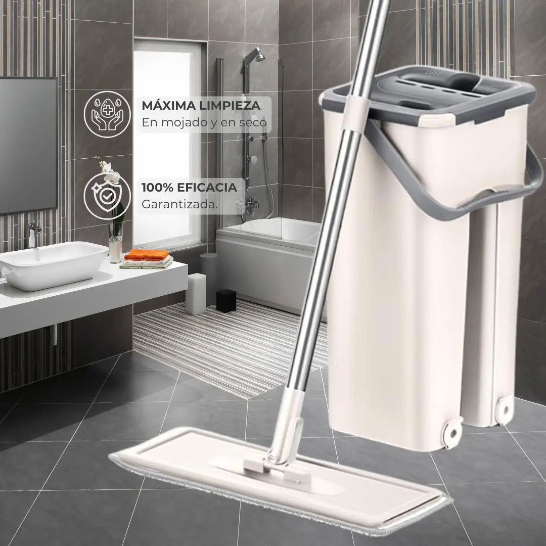 MOPA FREGONA 360° + CUBO + 3 RECAMBIOS GRATIS